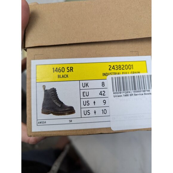 Dr. Martens Unisex 1460 Slip Resistant Leather ELECTRICAL SAFETY Boot Sz M9/W10 - Picture 9 of 9